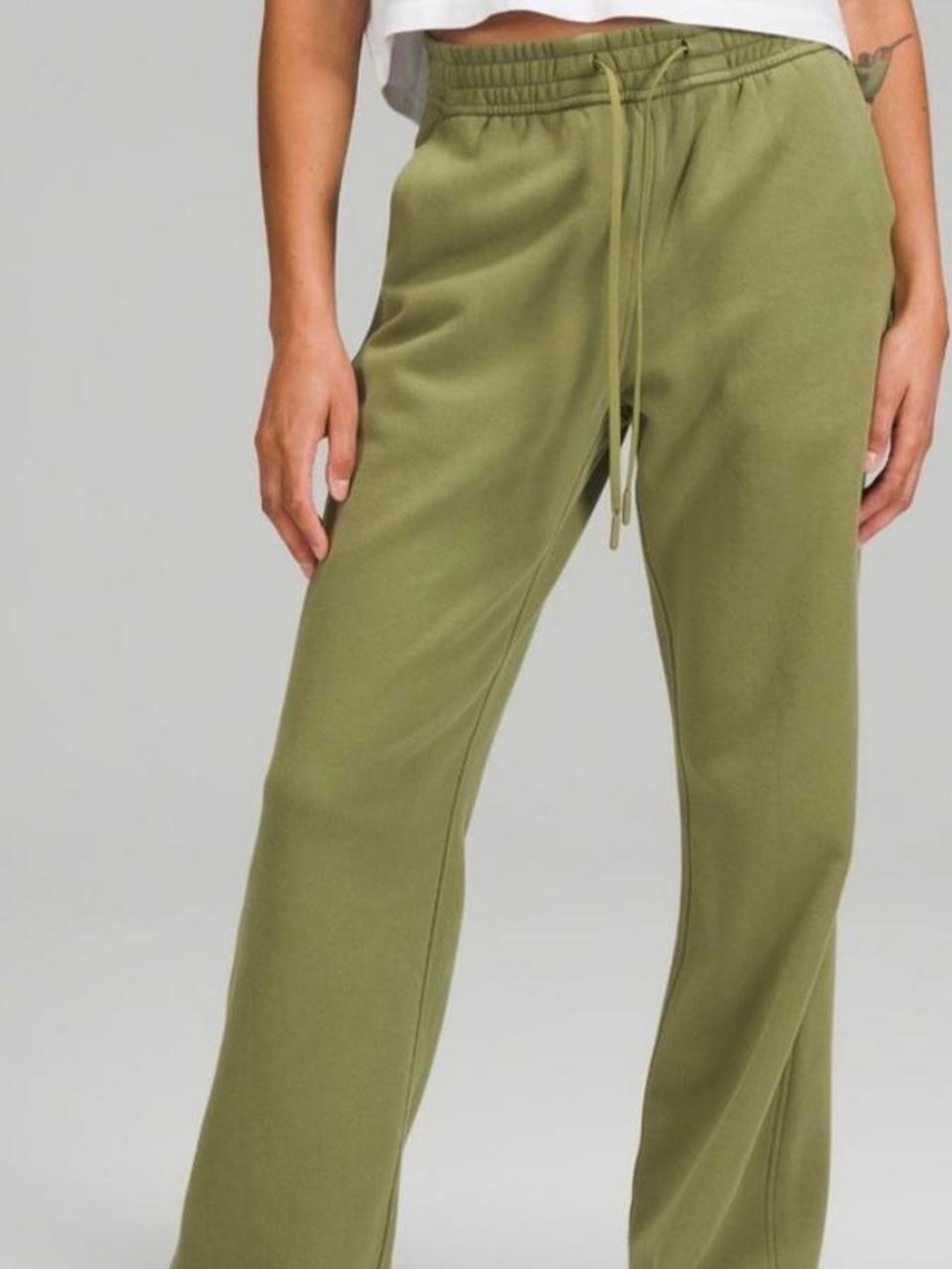 lululemon athletica Sage Green Wide-Leg Drawstring Sweat Pants